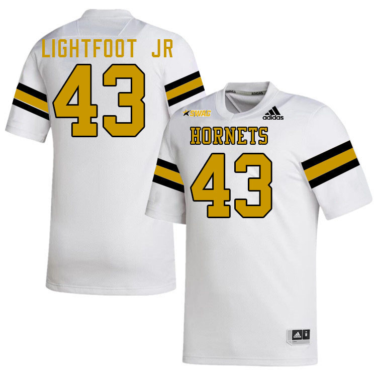 Alabama State Hornets #43 Terrell Lightfoot Jr College Football Jerseys Stitched Sale-White